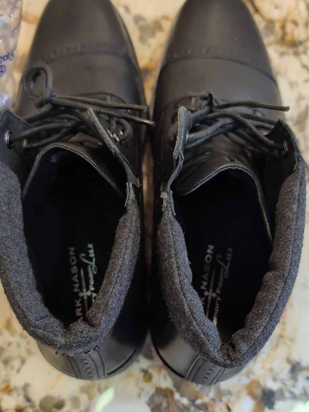 MEN'S MARK NASON, GENTLY PREOWNED BLACK SIZE 11.5 BOOTS